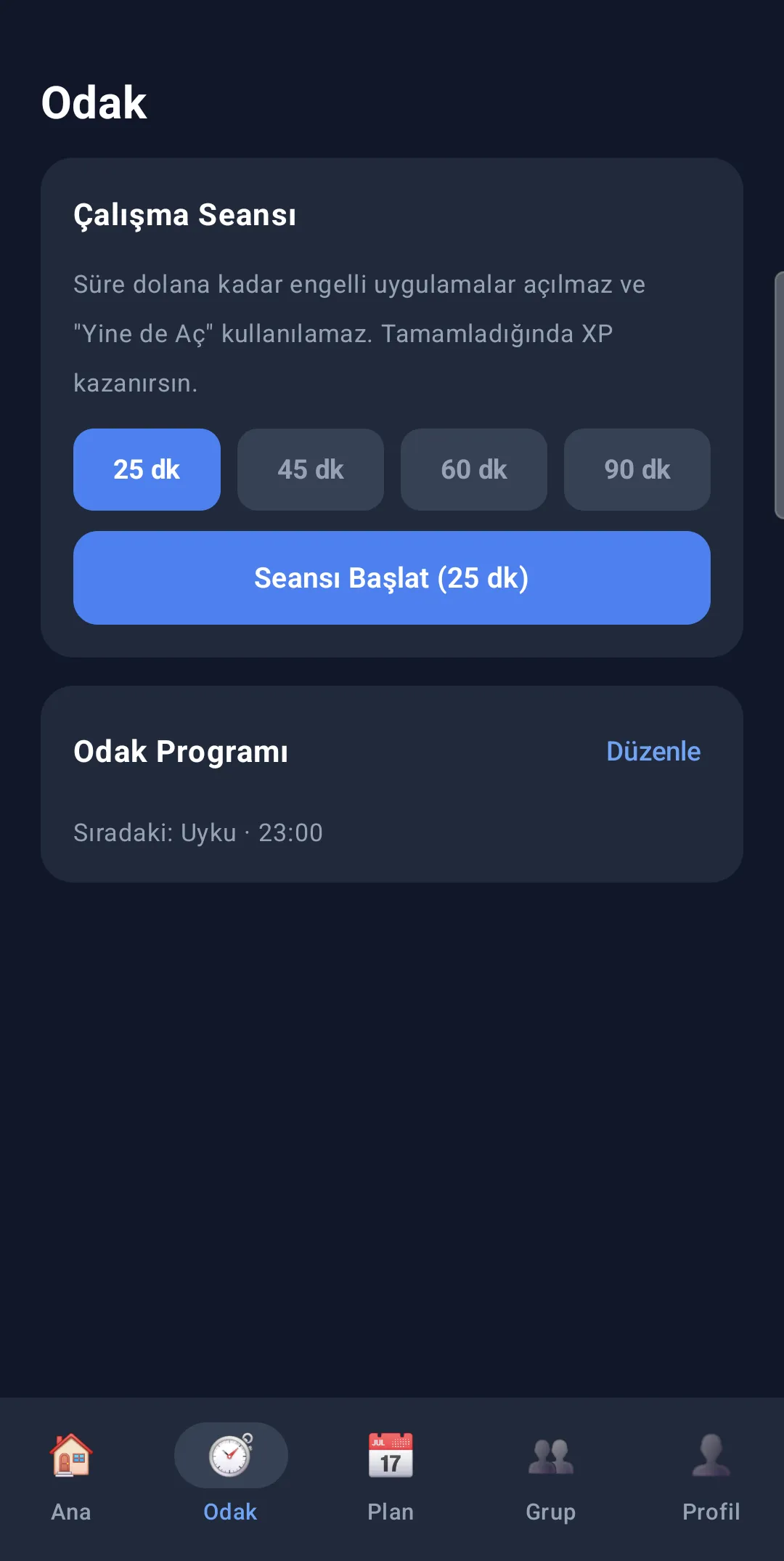 Odak ekranı